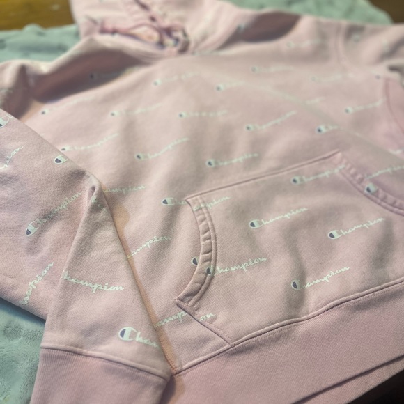 Champion Reverse Weave Allover Logo Hoodie - Picture 4 of 6